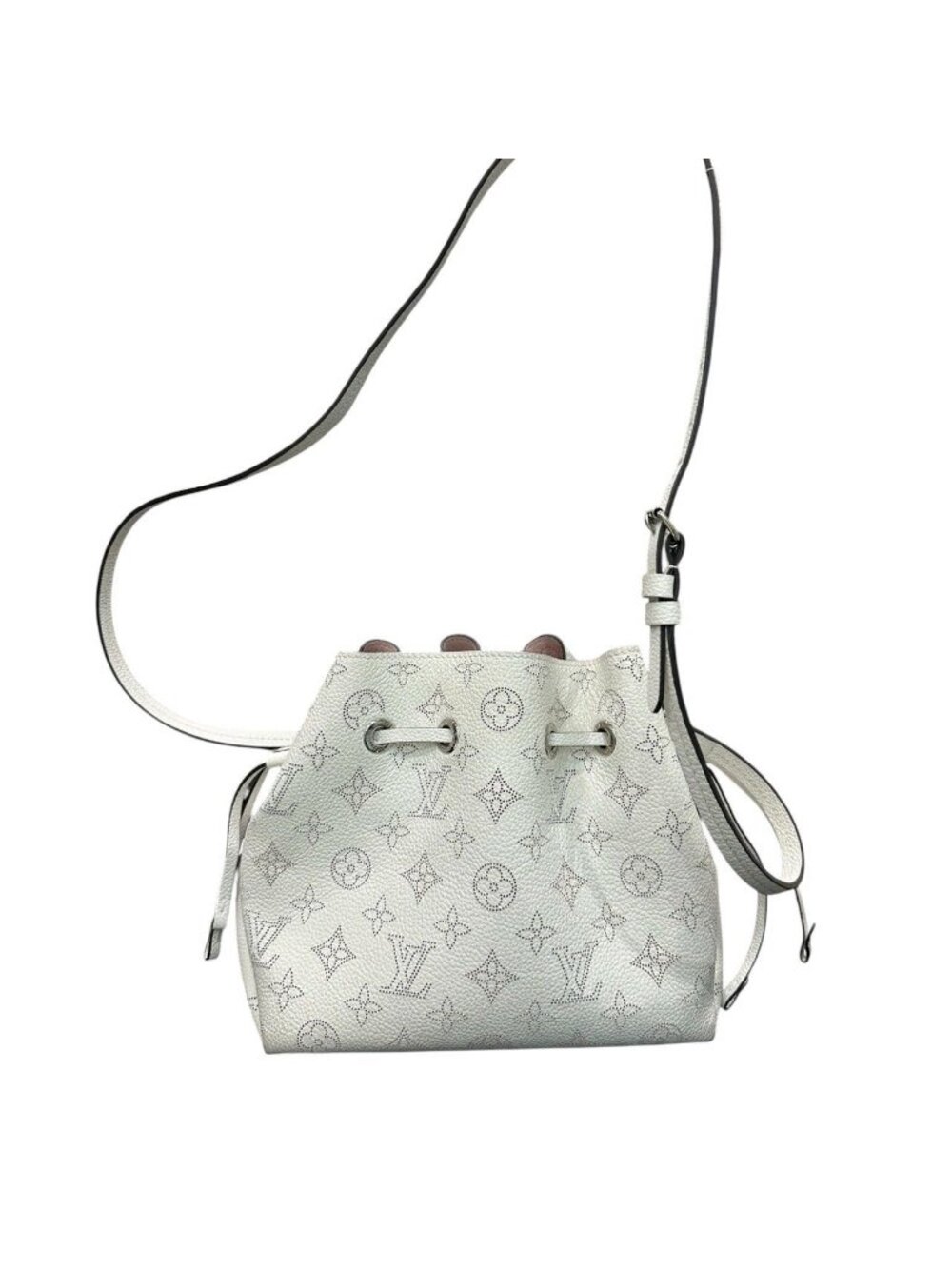Louis Vuitton Mahina Bella White Leather Shoulder Bag